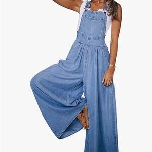 Women's Blue Denim Overalls